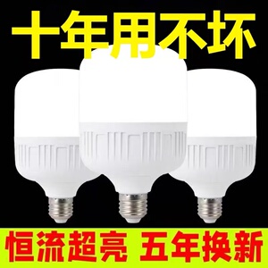 家用E27螺口LED灯泡 白光超亮节能护眼无频闪球泡灯