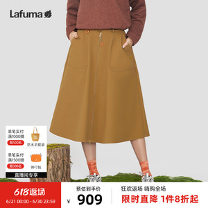 乐飞叶2024秋冬新款胶囊系列Cordura工装风高腰半身裙女