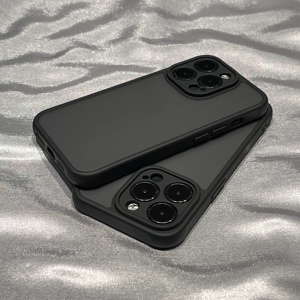 磨砂黑新款iPhone14Promax手机壳 16防指纹防摔全包硅胶保护套 支持磁吸充电