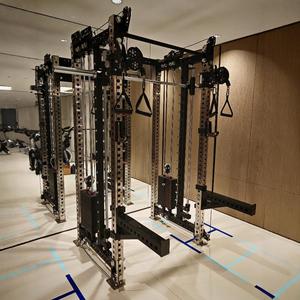 REP第5代双飞鸟深蹲卧推史密斯训练器 不锈钢立柱多功能健身器材