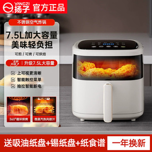 扬子7.5L家用可视智能烤箱电炸锅 多功能食品级大容量新款正品炸鸡锅