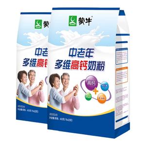 蒙牛中老年多维高钙奶粉400g 营养早餐 成年老年人专用 冲饮牛奶粉 袋装