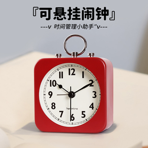 2025新款厨房悬挂钟静音迷你闹钟小学生起床神器可挂墙时钟表