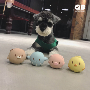 QBpetio日本出口耐咬发声橡胶狗玩具 雪纳瑞小型犬专属