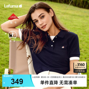 乐飞叶LAFUMA户外凉感短袖Polo衫女 快干翻领休闲通勤上衣