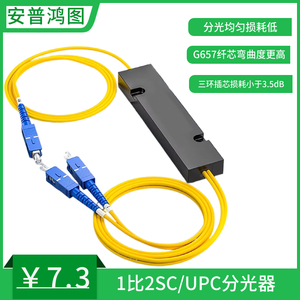 SC尾纤式1分2 1分4 8 16 32分光器 电信级光纤分路器 SC/FC/APC接口