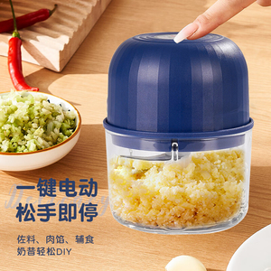 2025新款家用电动料理机 宝宝辅食制作 捣蒜绞肉榨汁搅拌一体机