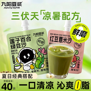 九阳鲜磨0脂莲子百合绿豆红豆薏米沙冰沙 夏季袋装饮品