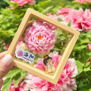 洛阳特色牡丹花3D立体冰箱贴 旅游文创纪念品 磁性伴手礼