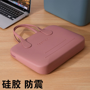 通用硅胶软硬壳笔记本电脑包 14寸MacBookPro华为MateBookD联想华硕戴尔适用 收纳保护套