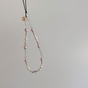 小红书星期四同款夏日喷泉樱花泡泡高级串珠手机链挂绳