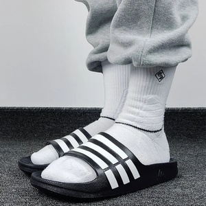 adidas Duramo Slide 防滑耐磨沙滩户外一字拖 运动拖鞋 舒适轻便