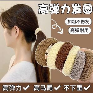 新款时尚菠萝圈头绳女高弹力皮筋扎发头饰耐用发圈头绳