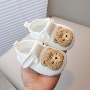 春秋季婴儿软底学步布鞋 步前鞋 男女宝宝可爱不掉鞋 8个月-1岁