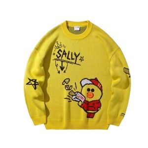 李宁LINE FRIENDS联名布朗熊女款宽松套头卫衣毛衣AMBQ046-2-3