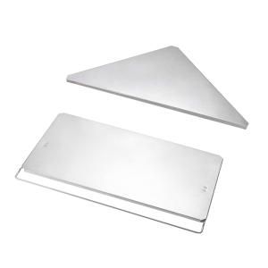 柯曼CAMPINGMOON方形不锈钢铁网桌 耐热篝火桌三角链接板组合