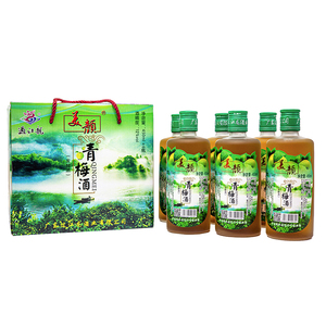 广东河源特产过江龙昆竹自酿美颜青梅酒450MLx6瓶装果酒
