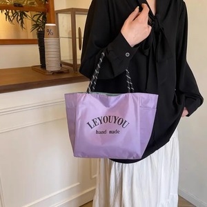 多巴胺纯色防水布手提包 上班通勤饭盒包百搭妈咪外出包