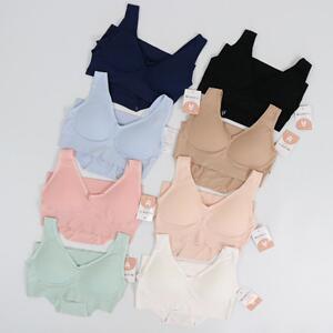 韩单女子无缝一片式速干内衣套装 舒适日常女士文胸内裤组合