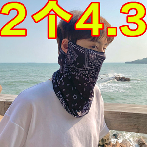 夏季骑行全脸防晒冰丝面罩 护颈一体防紫外线口罩