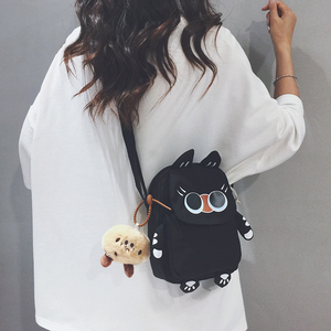 2025新款暹罗猫卡通个性帆布斜挎手机包 女童小众可爱潮包