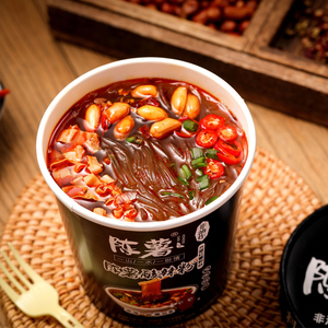 贵州思南陈薯黑金版酸辣宽粉 正宗红薯粗粉速食桶装特产