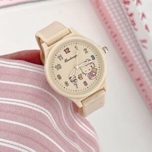 ins风高颜值卡通指针手表 女孩儿童简约可爱款