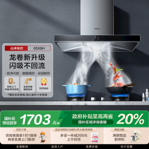 老板65X8H欧式顶吸大吸力家用脱排油烟机 官方正品旗舰款