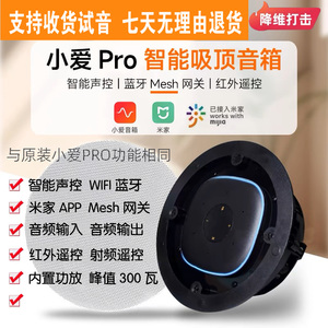 米家智能吸顶音响 内置小爱同学 全屋语音遥控红外射频控制