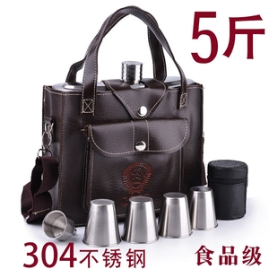 304不锈钢5斤高档便携酒壶 俄罗斯风格cccp金属酒具随身水壶