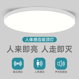 超薄三防智能感应吸顶灯 楼梯过道走廊专用 雷达人体红外声控灯