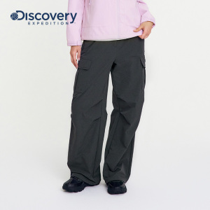 探索秋冬户外露营 女款宽松直筒拉绒山系伞兵裤