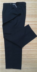 藏青色冬季厚款毛料西裤 男士商务休闲保暖冬装裤子