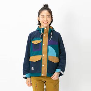 日系潮牌拼色男女露营防泼水保暖parka外套