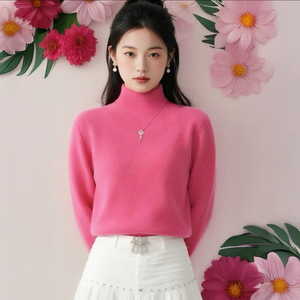 秋冬女V领宽松针织打底衫 内搭上衣独家设计款