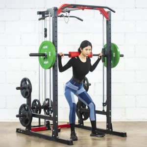 家用史密斯多功能杠铃深蹲架 卧推举重训练床 硬拉综合健身架