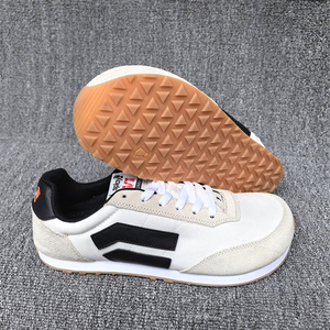 外单出口男女4E宽楦反毛皮拼接阿甘鞋 防滑耐磨休闲鞋