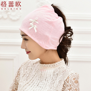 秋冬纯棉坐月子帽 产妇保暖吸汗春秋款头巾产后必备用品