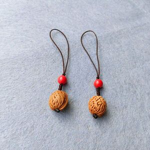 手工桃核吊坠男女款 本命年创意平安钥匙扣手机挂件