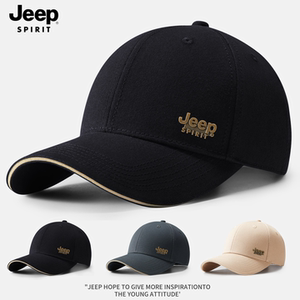JEEP SPIRIT吉普男士秋冬硬顶纯棉运动遮阳棒球帽休闲鸭舌帽